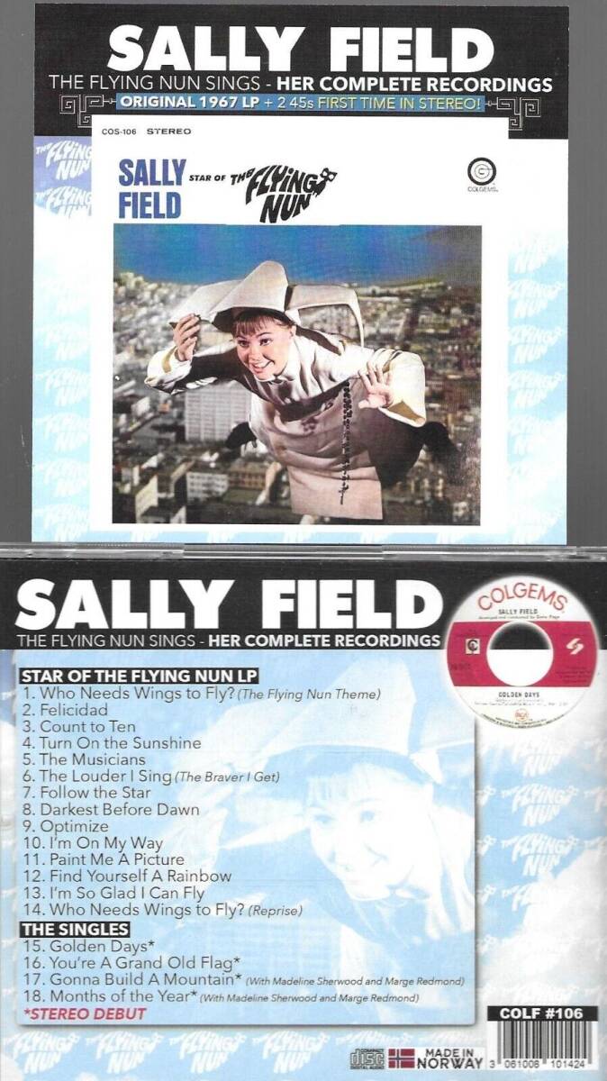 SALLY FIELD-FLYING NUN SINGS LP + 4 BONUS CUTS-FIRST 時間 / ON CD 海外 即決_SALLY FIELD-FLYING 1
