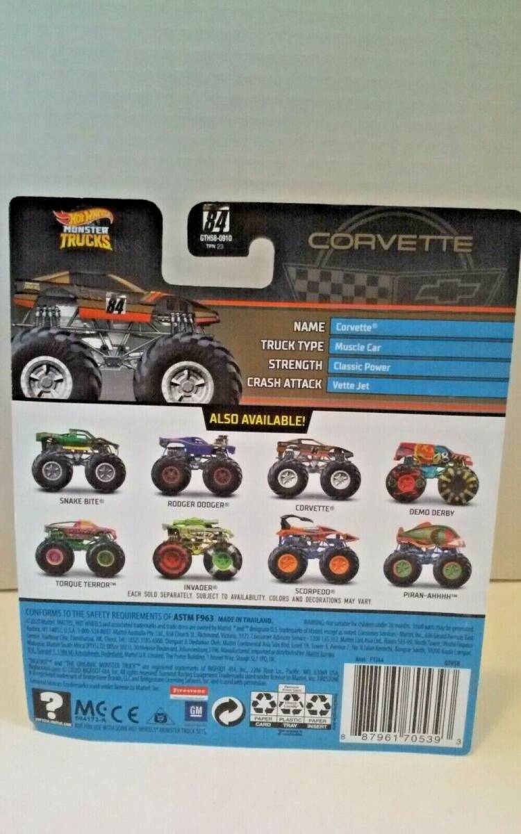 Hot Wheels 2021 Chevrolet Corvette Monster Truck Fan favorites Die-Cast 1:64 海外 即決_Hot Wheels 2021 Ch 3
