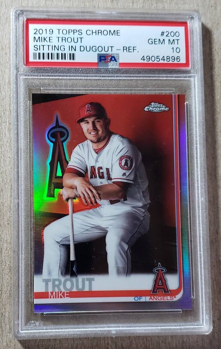 2019 Topps Chrome Image Variation Refractor Mike Trout PSA 10 Angels #200 海外 即決_2019 Topps Chrome 1
