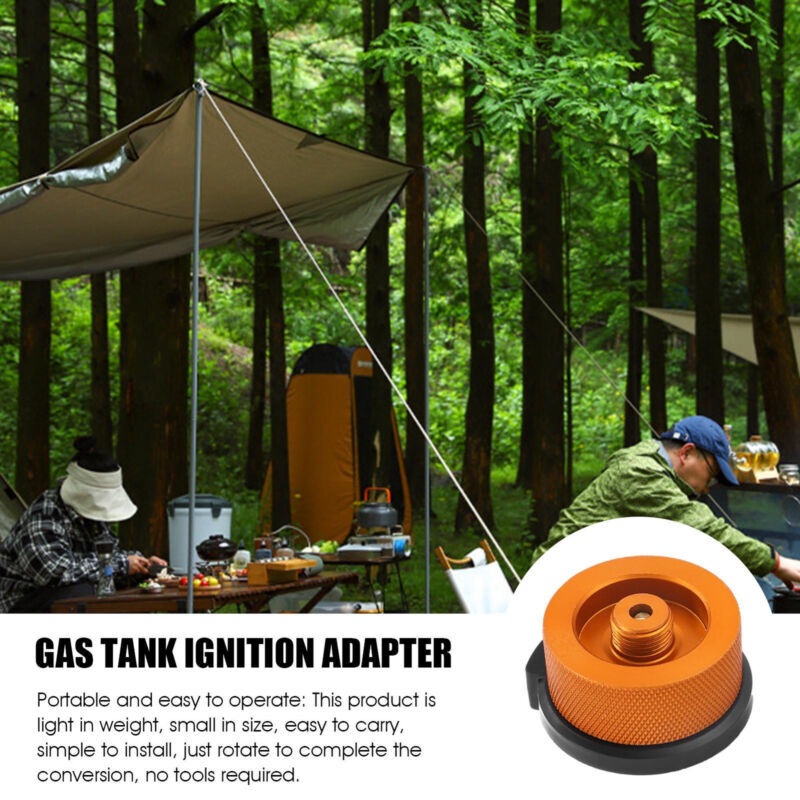 Camping Stove Can Gas Adapter Convert Fuel Canister Tank Conversion Head 海外 即決_Camping Stove Can 6