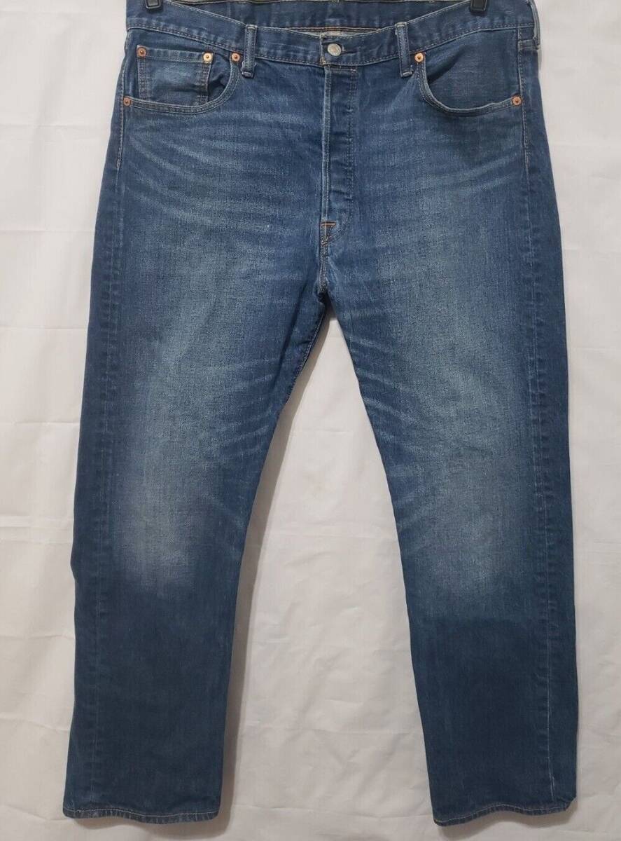 Levi's 501 Men's Blue Jeans 40X32 (fits 38x30) Straight Leg Button Fly Denim 海外 即決_Levis 501 Mens B 1