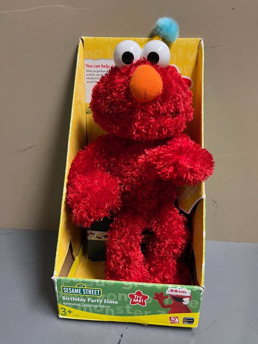 Birthday Party Elmo, Sessame Street, Animated Toy, Gemmy, 2005, New & Working 海外 即決