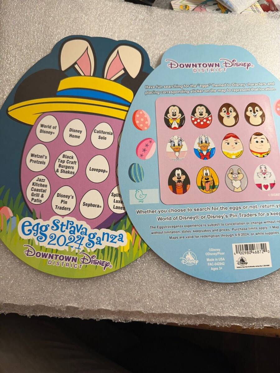 2024 DISNEYLAND EGGSTRAVAGANZA COMPLETE SET PINS MEDALS MAPS DISNEY EASTER EGG 海外 即決_2024 DISNEYLAND EG 2