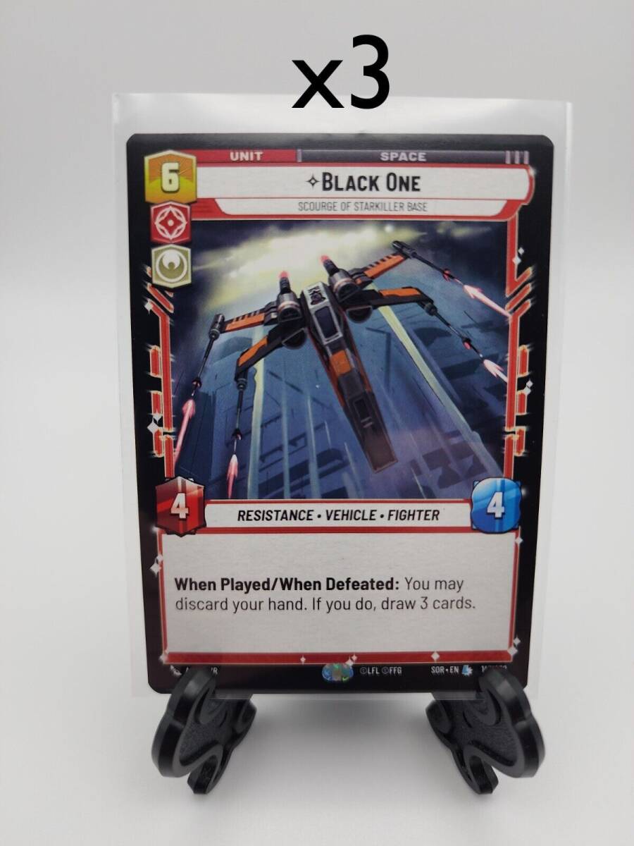 Star Wars Unlimited SOR - Black One (x3) - Legendary 147/252 Non-foil 海外 即決_Star Wars Unlimite 1