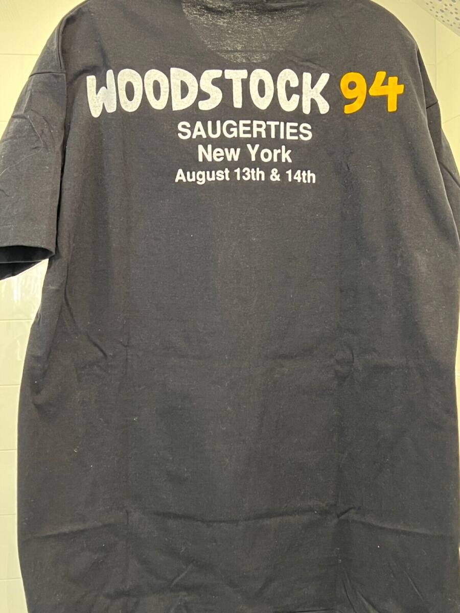 Official Woodstock '94 T shirt black X large NWOT 海外 即決_Official Woodstock 3