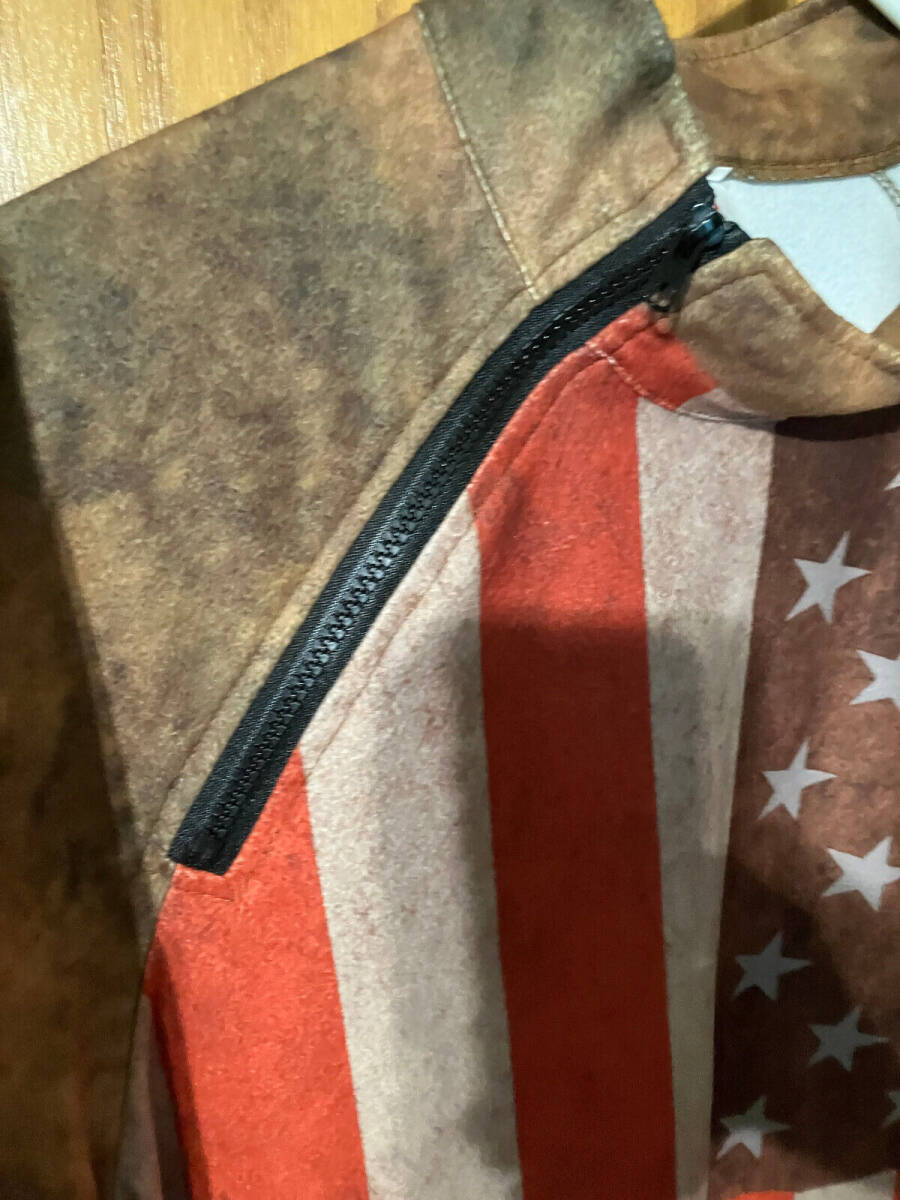 Rebel Choice Patriotic Stars and Stripes Double Zipper Shirt LARGE OC Order 海外 即決_Rebel Choice Patri 2