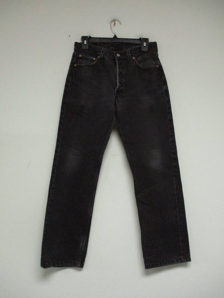 Vintage Levis 501 Student Fit Jeans Men's 28 Black Relaxed Baggy Y2K Denim 28x28 海外 即決