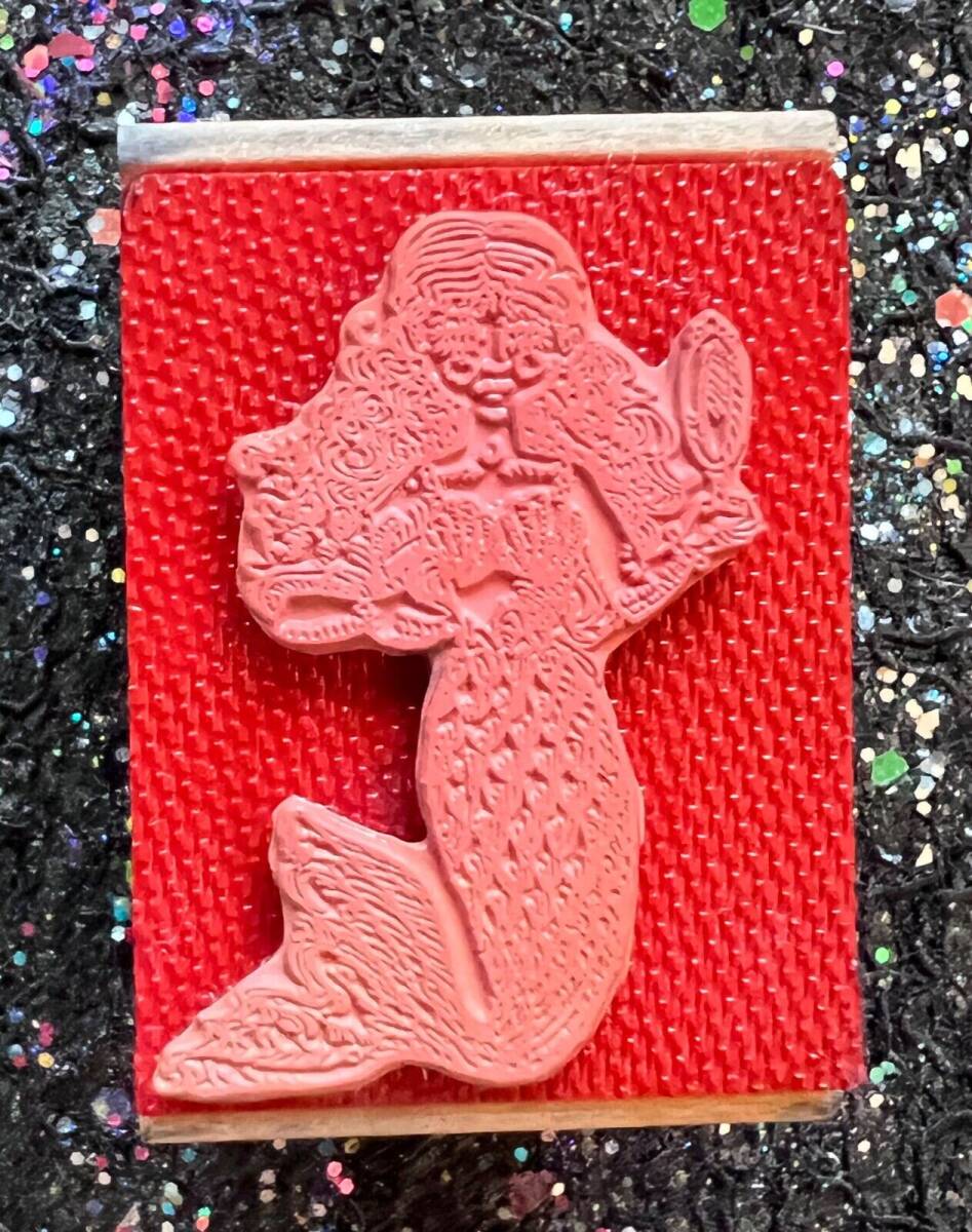 Vintage Rubber Stamp "Pretty Little Mermaid" by Gail Haley for Kidstamps '86 海外 即決_Vintage Rubber Sta 1