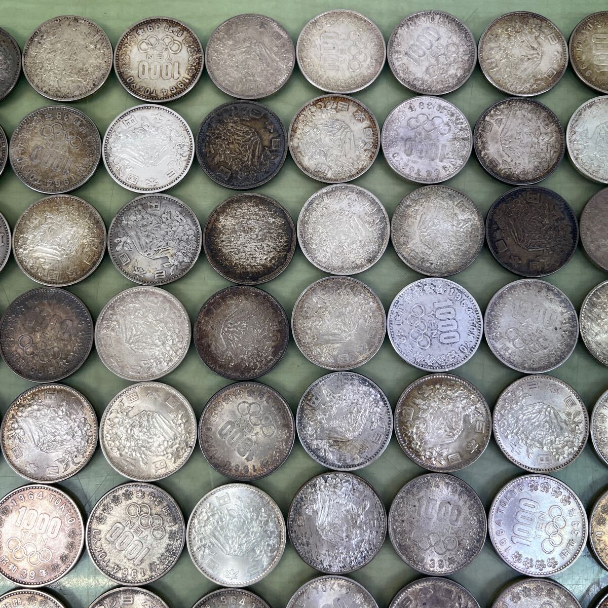 1964年 東京オリンピック記念 1,000円銀貨 155枚 額面155,000円分 記念硬貨の画像6
