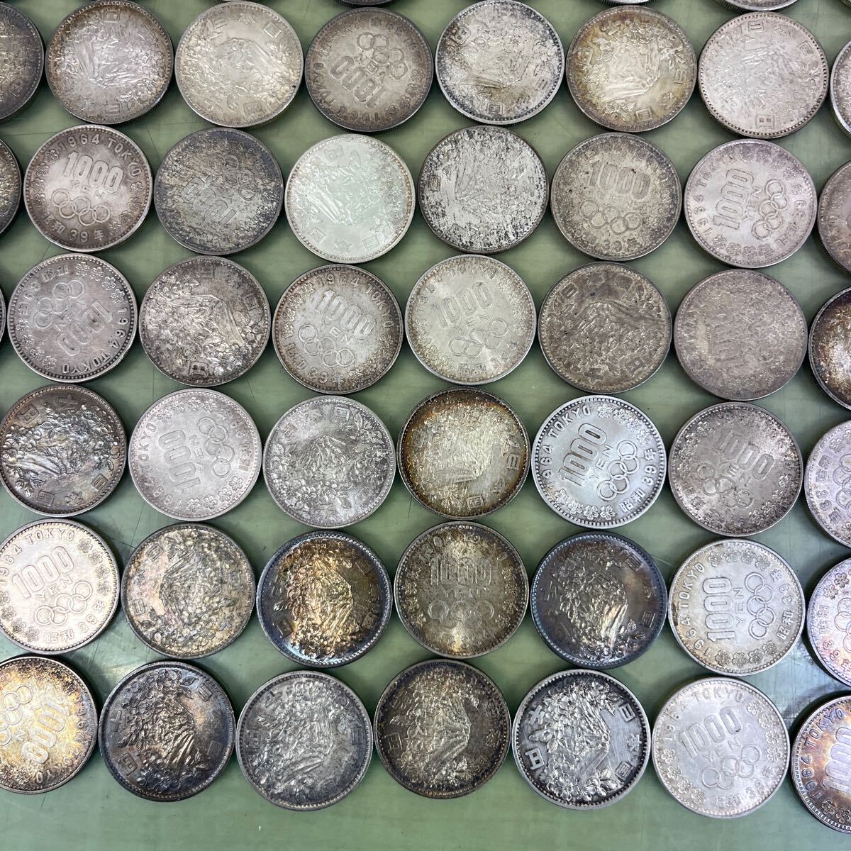 1964年 東京オリンピック記念 1,000円銀貨 155枚 額面155,000円分 記念硬貨の画像5