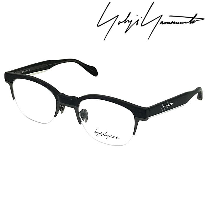 Yohji Yamamoto ヨウジヤマモト メガネフレーム ブランド ブラック×ガンメタル 眼鏡 yy-19-0079-01_画像1