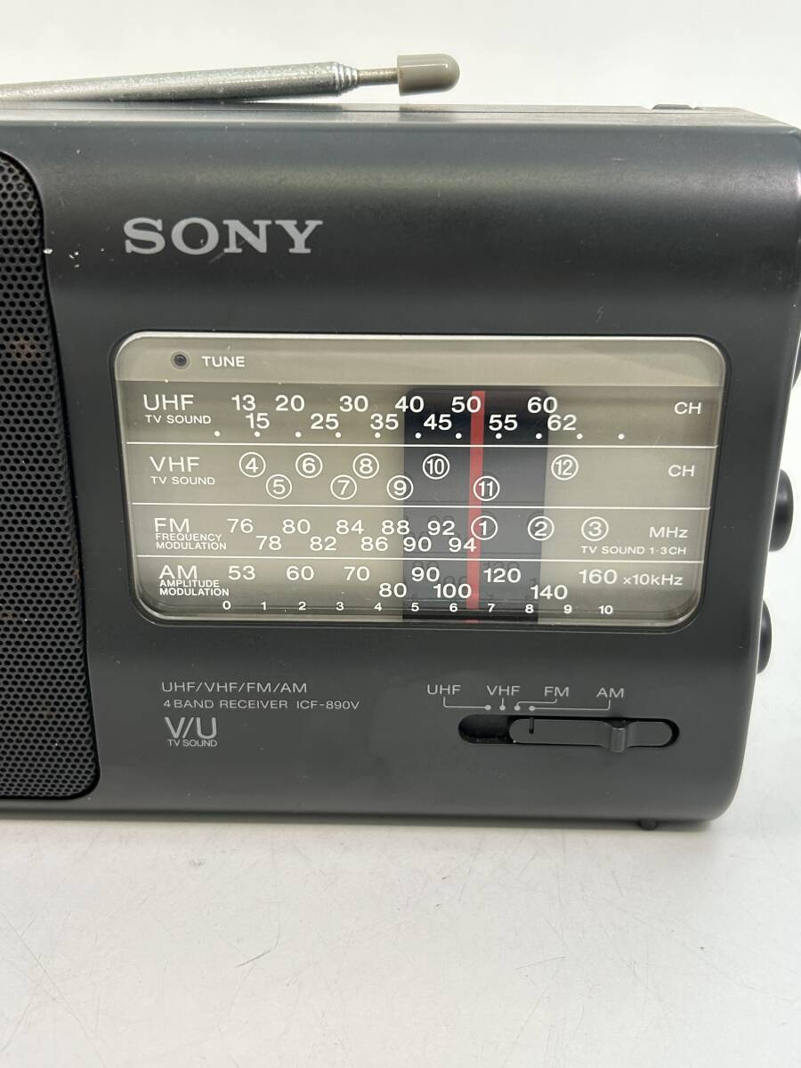 0604-215 0194　ソニー　SONY　ポータブルラジオ　ICF-890V　ブラック　オーディオ機器　動作確認済み_画像5
