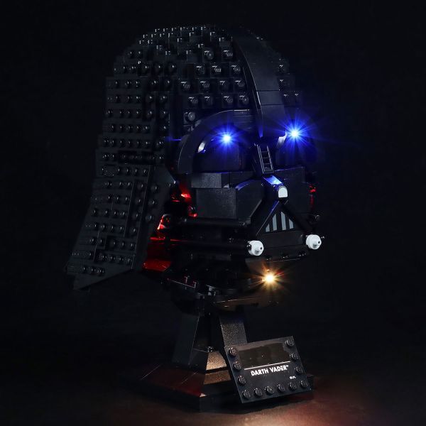 激レア!! MOC ブロック 75304 互換 スター・ウォーズ ダース・ベイダー ヘルメット LEDライト 照明 キット カスタム パーツ DL166_画像2