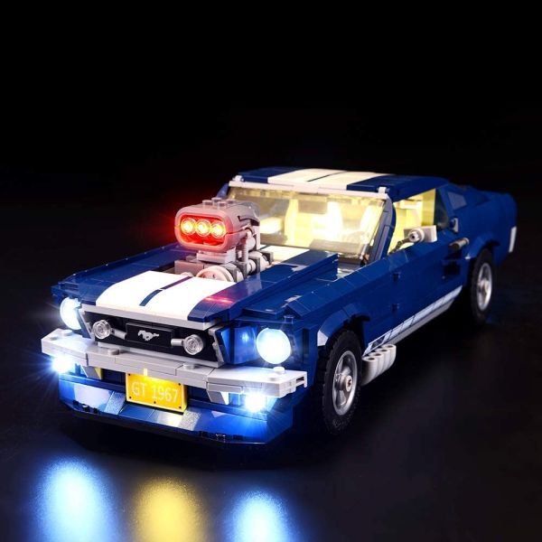 激レア!! MOC ブロック 10265 互換 フォード マスタング 1967 ＧＴ ファストバック LEDライト 照明 キット カスタム パーツ DL160_画像1