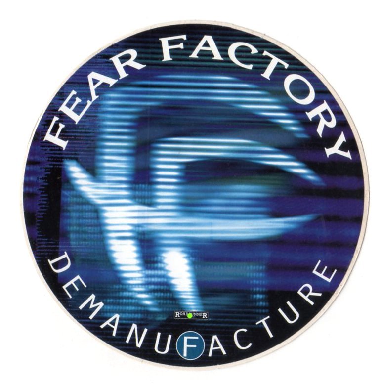 FEAR FACTORY DEMANUFACTURE ROADRUNNER STICKERfia Factory timanyufak tea - Roadrunner sticker not for sale 