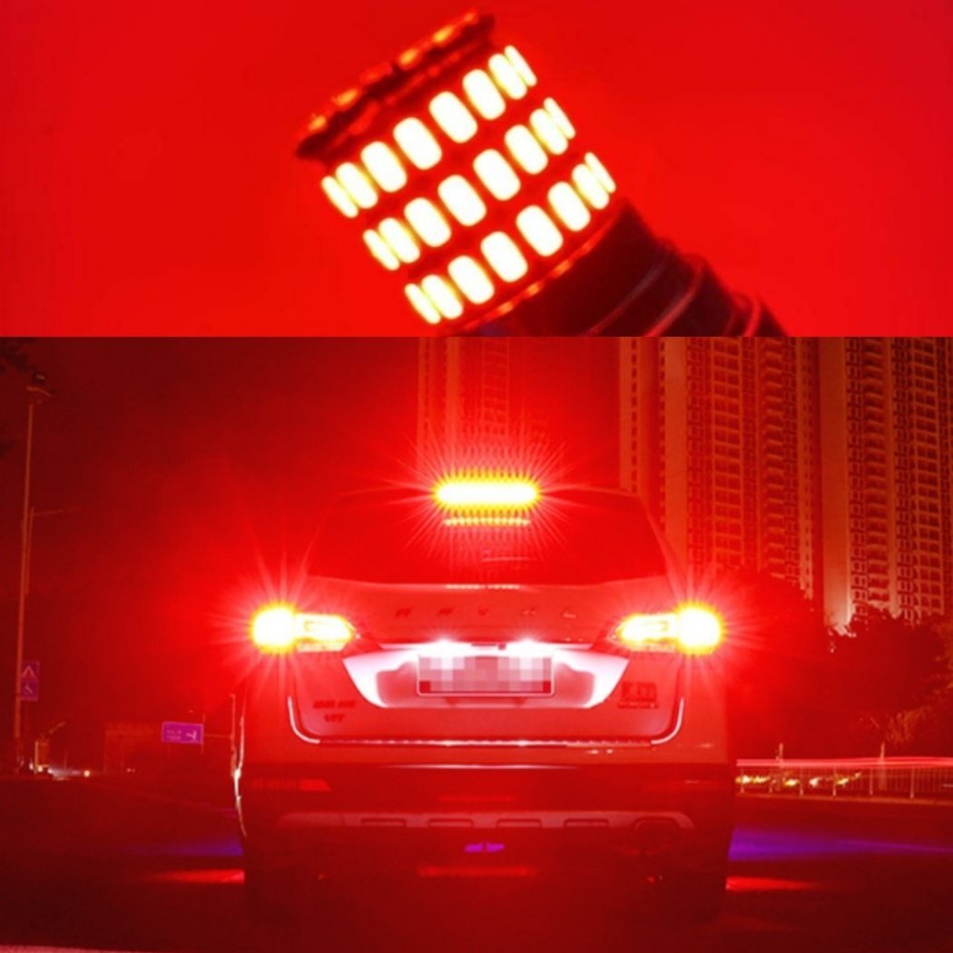 66連 全体発光 爆光LED T20 ダブル 無極性 ブレーキランプ ストップランプ テールランプ 赤 レッド 2個_画像9