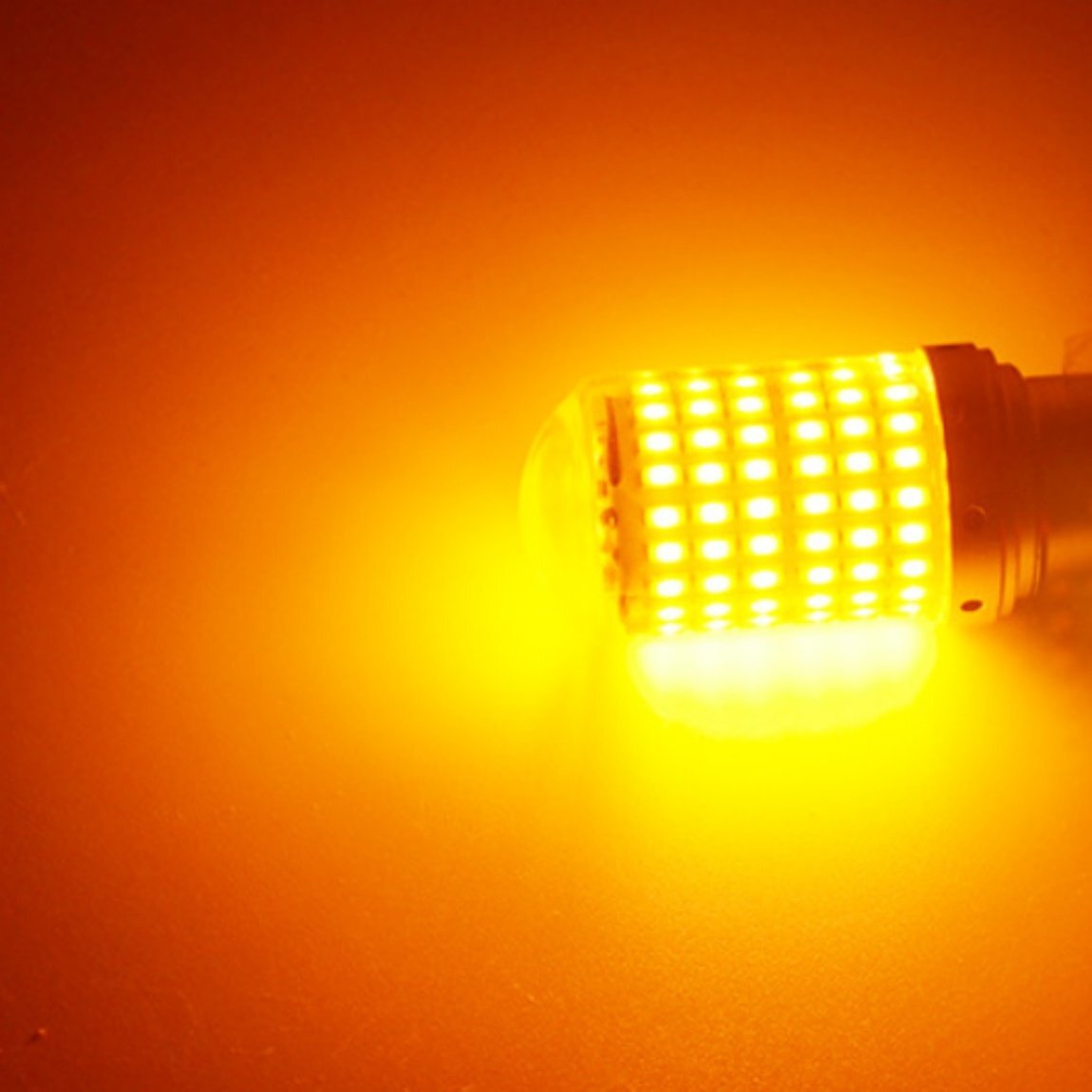 爆光LED 168SMD T20 シングル LEDウインカー アンバー ハイフラ防止 高輝度SMD ピンチ部違い対応 4個セット_画像9