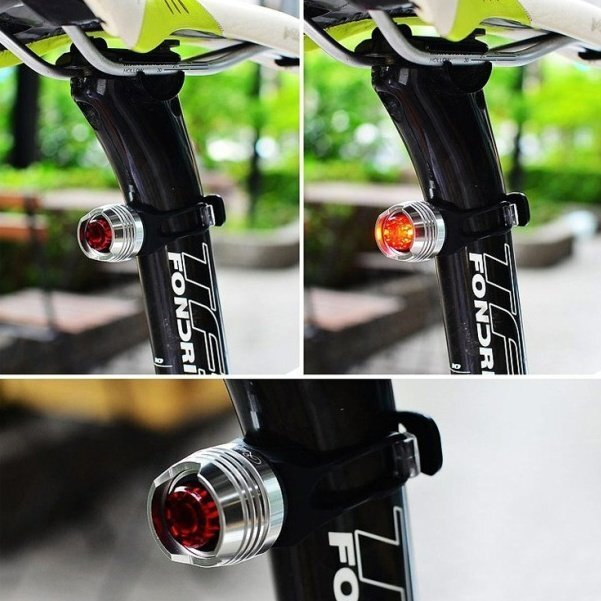 レッド LED 小型で明るい 自転車ライト サイクルライト 電池式 3段階点滅 LED テールライト リアライト セーフティライト 防水_画像9