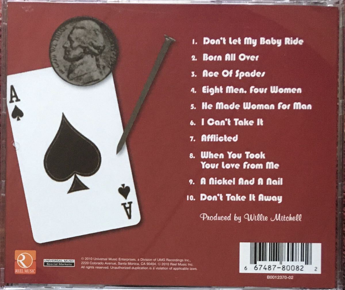O.V. Wright[A Nickel and a Nail and Ace of Spades]Willie Mitchellプロデュース71名盤/サザンソウル/メンフィスソウル/ディープソウルの画像2