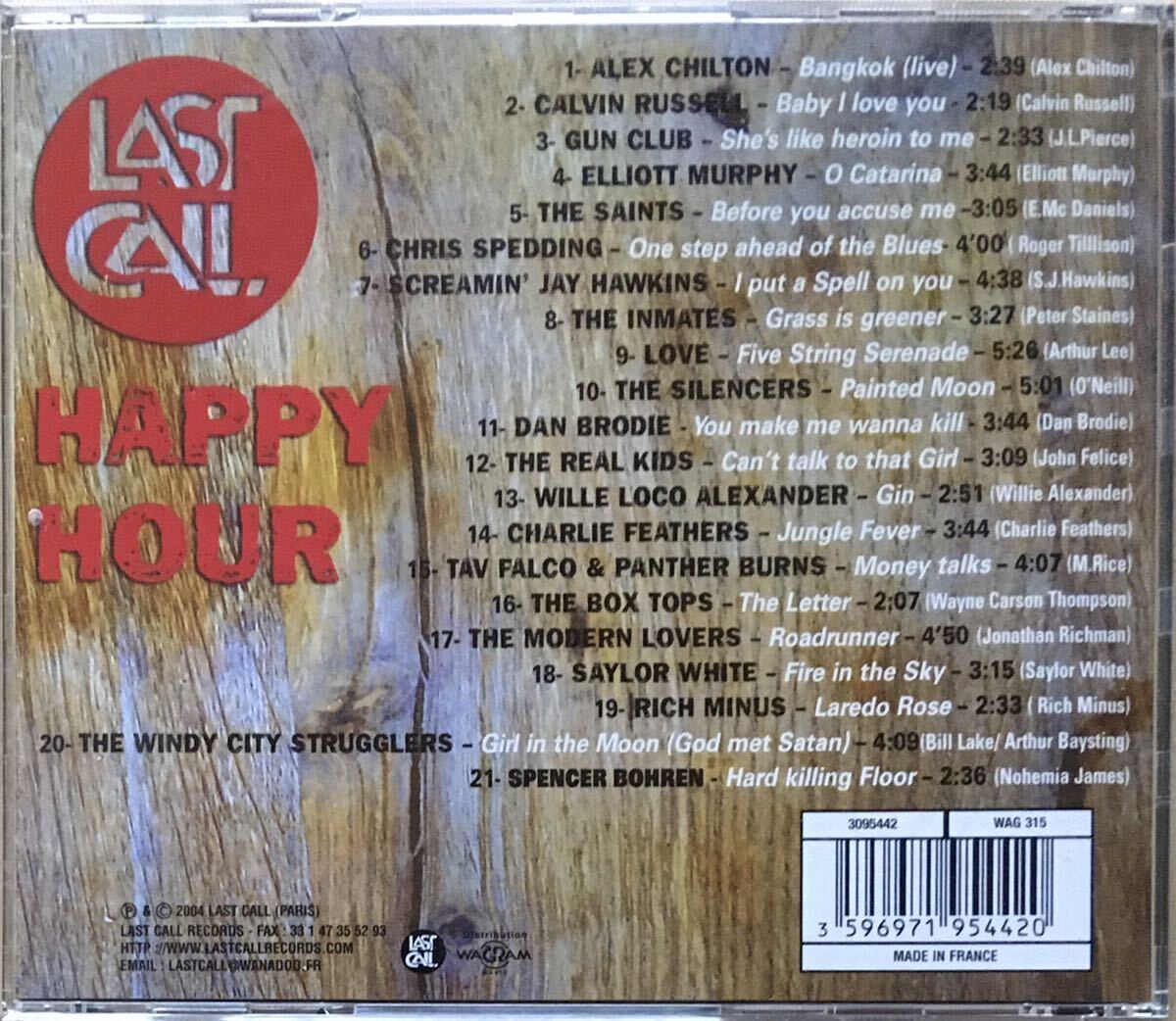 Last Call Happy Hour/パブロック/ガレージ/パワーポップ/New Wave/Alex Chilton/The Modern Lovers/The Real Kids/The Saints/The Inmatesの画像2