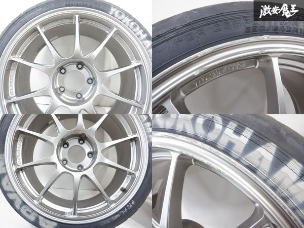 Weds ウェッズスポーツ TC105N 18インチ 9J +35 PCD114.3 5穴 2本 ヨコハマ 230/640R18 シルビア チェイサー スカイライン ★ 棚1F15の画像5