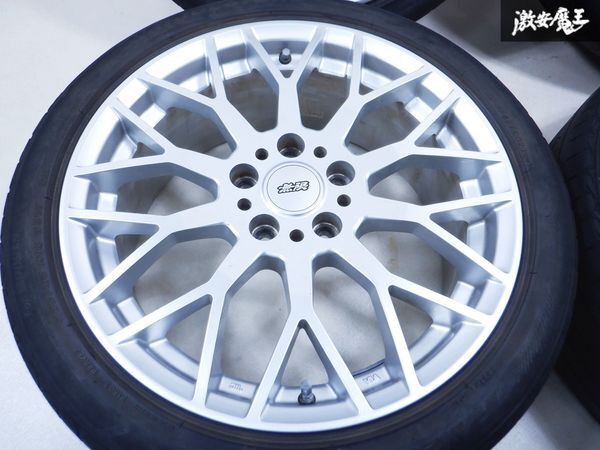 無限 ムゲン MUGEN XJ ホイール 18インチ 7.5J +55 5穴 PCD114.3 4本 225/45R18 オデッセイ ★ 棚1I3_画像4