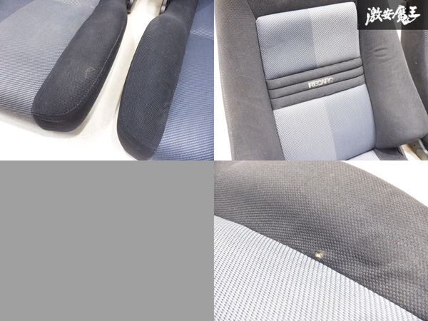 トヨタ純正 RECARO レカロ LX KZN185W ハイラックスサーフ セミバケット シート 左右 2脚 セット 底止め 片側ダイヤル 流用に 棚2I7_画像6