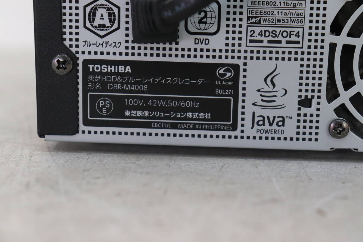 Y10/413 TOSHIBA Toshiba REGZA DBR-M4008 Blue-ray диск HDD/BD магнитофон 2019 год производства наземный цифровое вещание просмотр OK Junk 