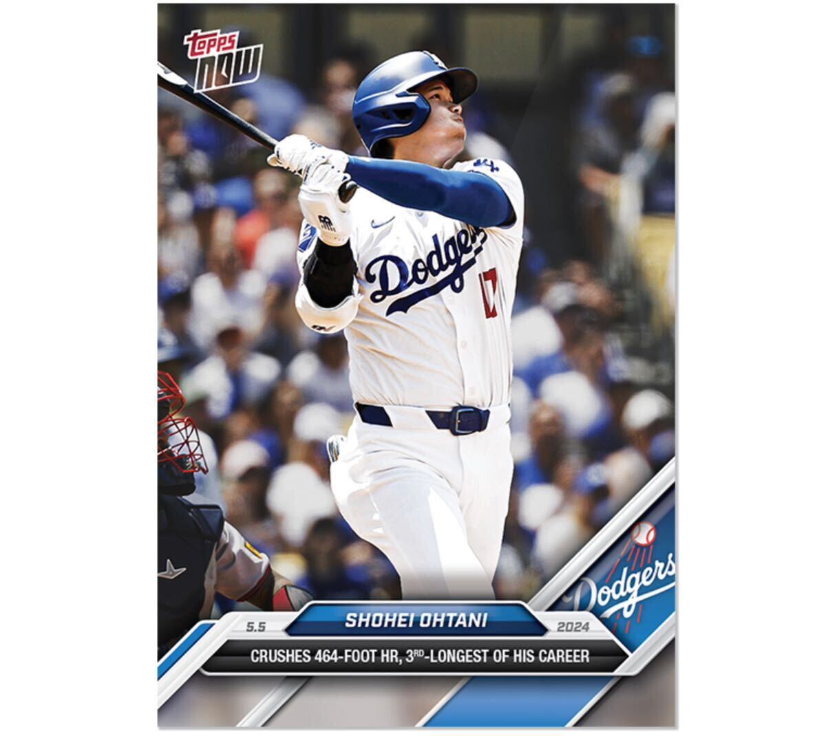 Topps now 161 大谷翔平 141m特大10号ホームランカード02_画像1