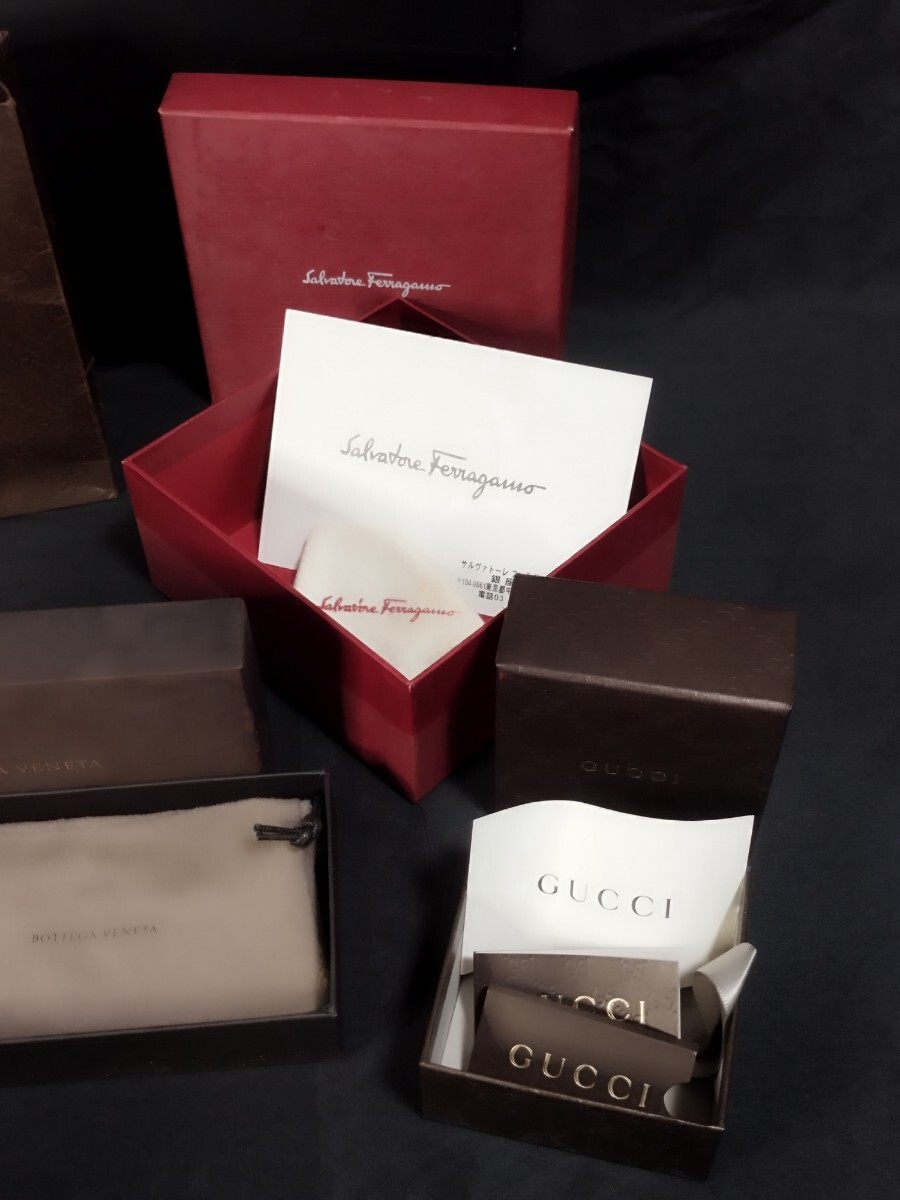 ★美品 ブランド 空箱 ショッパー 6点 まとめ 売り セット GUCCI Ferragamo BOTTEGA 等 腕時計 アクセサリー ジュエリー グッチ フェラガモ_画像4