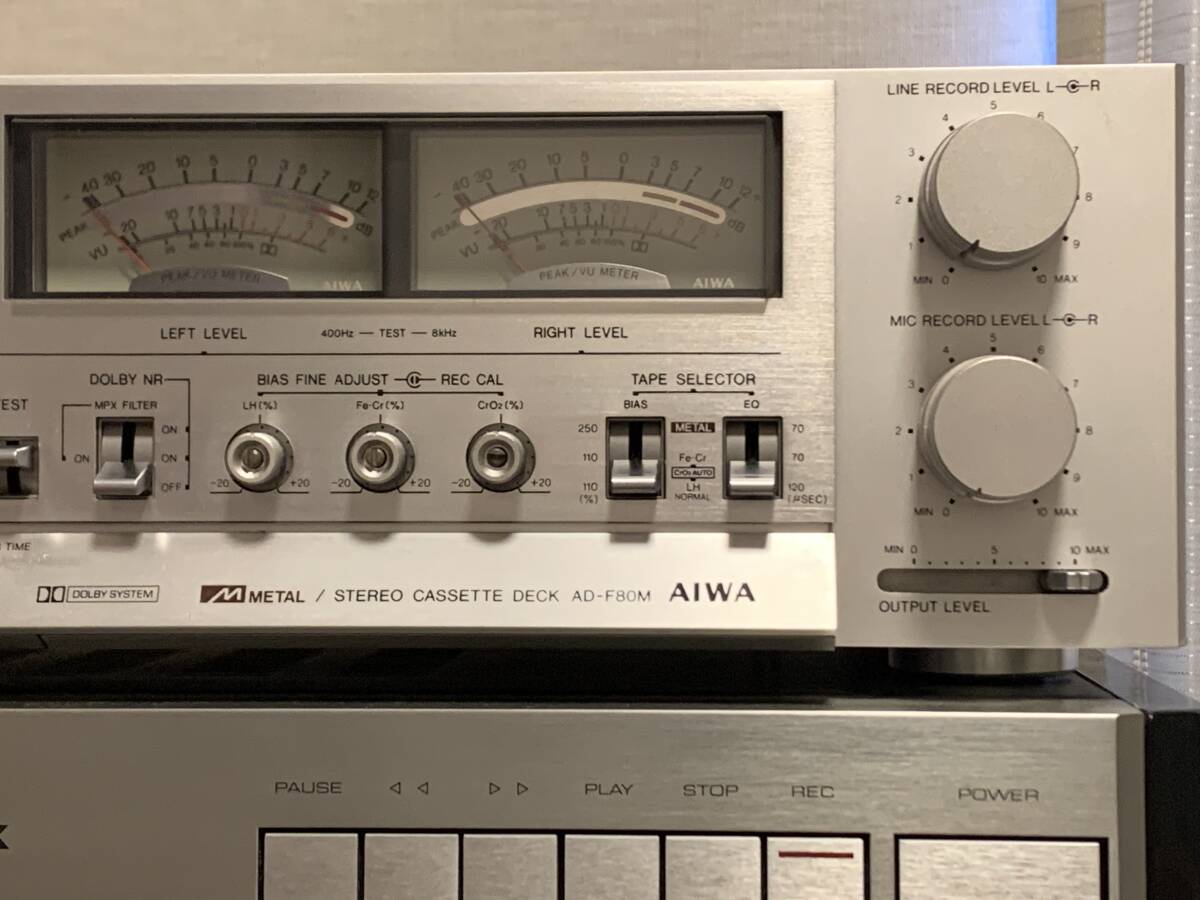 美品 AIWA AD-F80M カセットデッキ 動作品 _画像5