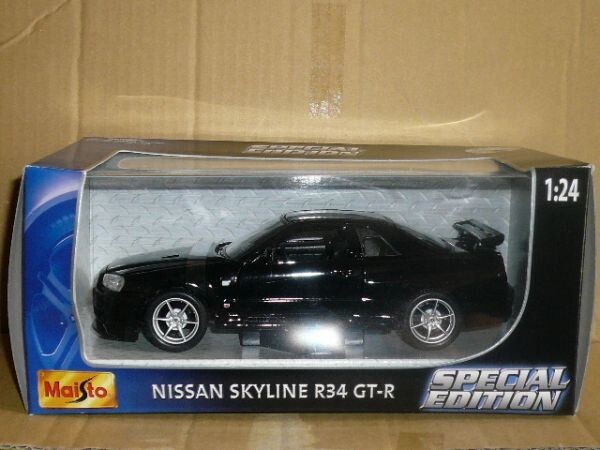 1/24 Maisto NISSAN SKYLINE R34 GT-R black 