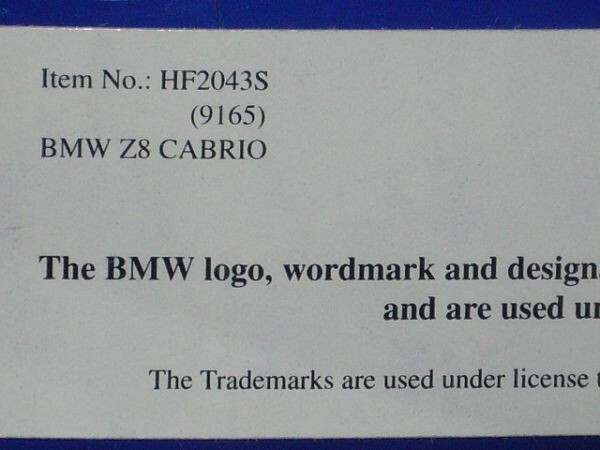 1/43 HIGHSPEED BMW Z8 CABRIO 赤_画像3