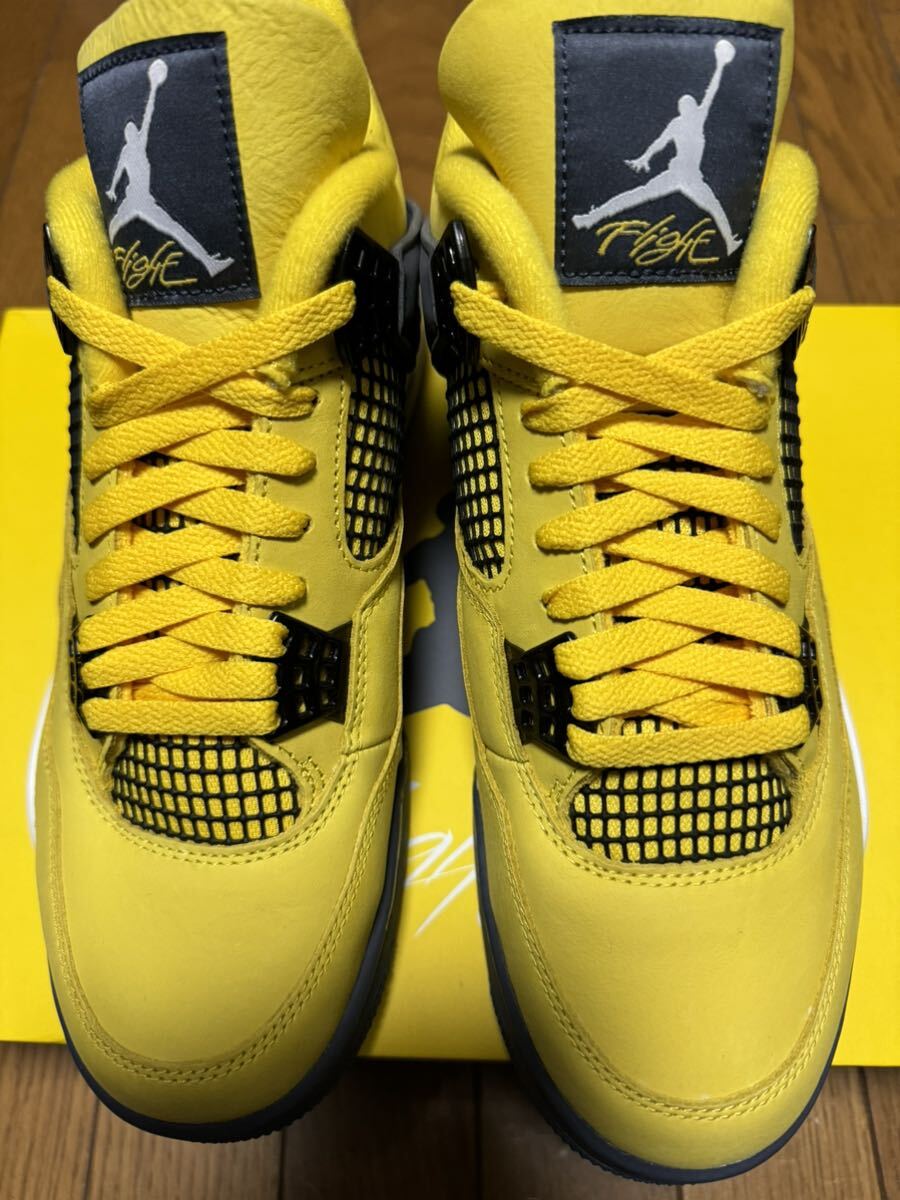 NIKE ナイキ AIR JORDAN 4 RETRO TOUR YELLOW エアジョーダン4 レトロ CT8527-700 28 関連 エアマックス スニーカー 新品 サカイ 1 5 6 7_画像2