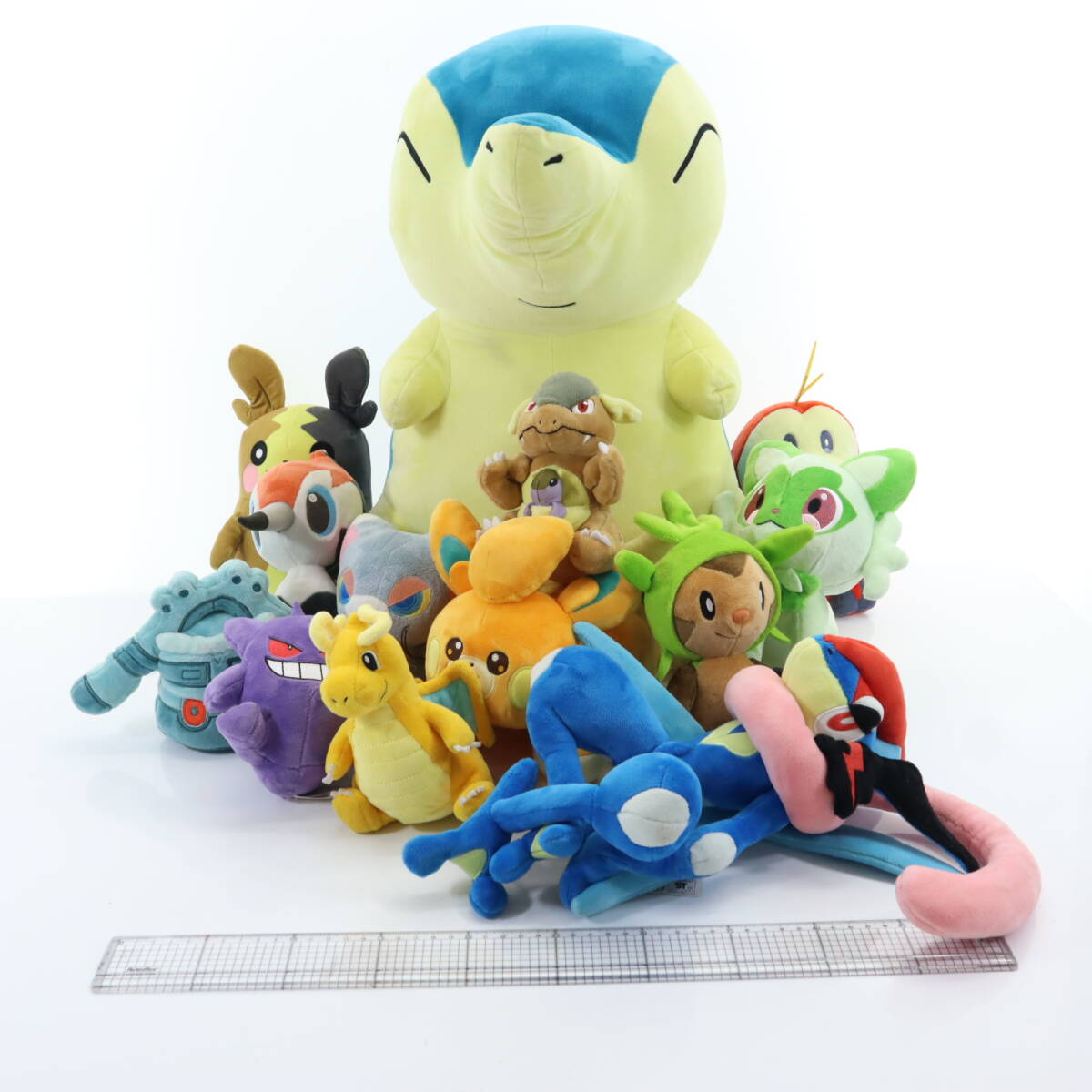 ●ポケモンセンター ぬいぐるみ まとめ売り Pokemon Center サトシゲッコウガ ヒノアラシ 約50cm パモ モルペコ ニャオハ ガルーラ B157_画像1