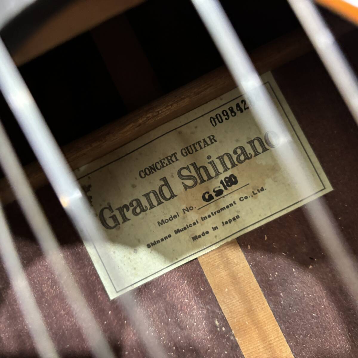●グランドシナノ GS180 クラシックギター Grand Shinano ガットギター 日本製 弦楽器 6弦 ソフトケース付き コンサートギター B989_画像8