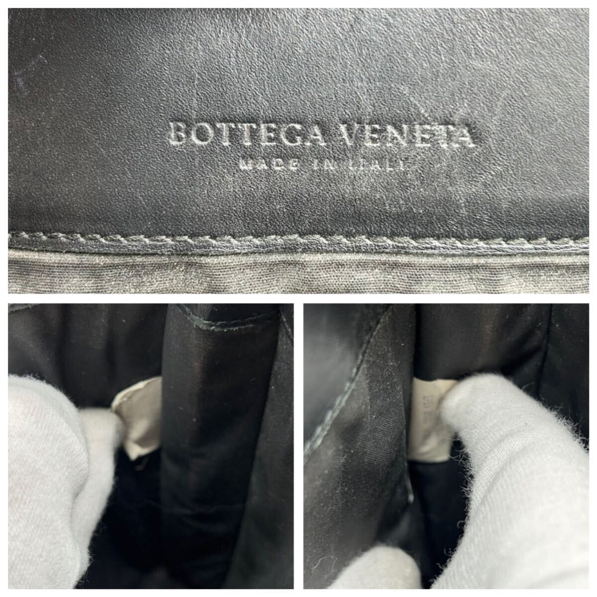 ●高級●BOTTEGA VENETA ボッテガヴェネタ ビジネスバッグ トートバッグ ブリーフケース 鞄 かばん イントレチャート A4 PC 本革 レザー 黒の画像10