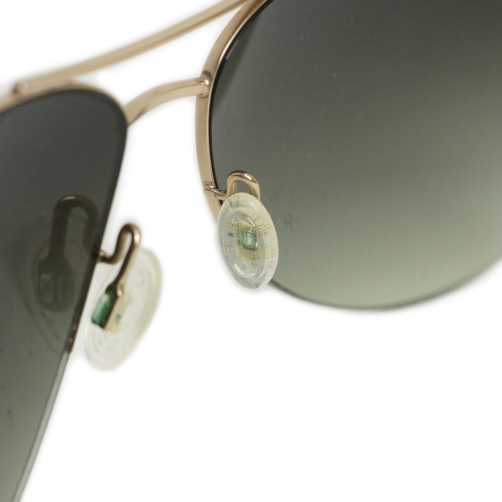 （中古）オリバーピープルズ OLIVER PEOPLES Strummer G ティアドロップ サングラス チタン グリーン カーキ 緑 ゴールド金具 63□14_画像4