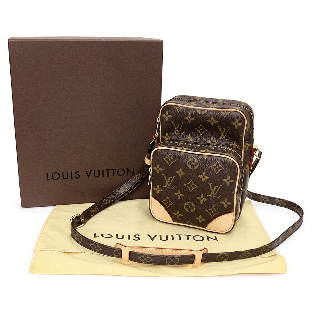 （未使用保管品）ルイ ヴィトン LOUIS VUITTON アマゾン ショルダーバッグ 斜め掛け モノグラム レザー ブラウン 茶 ゴールド金具 M45236_画像2