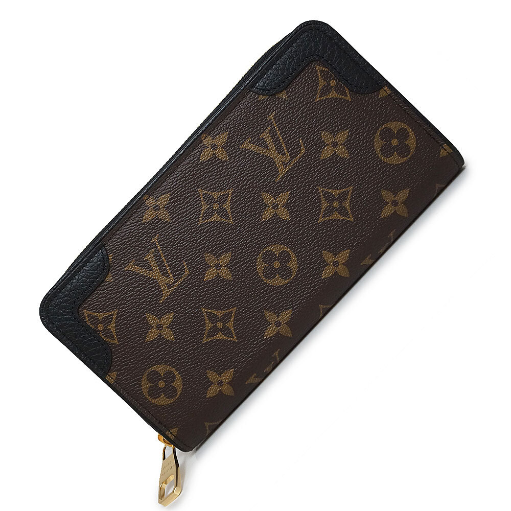 （新品・未使用品）ルイ ヴィトン LOUIS VUITTON ジッピー ウォレット レティーロ 長財布 モノグラム ブラウン ブラック 茶 黒 M61855 箱付_画像1