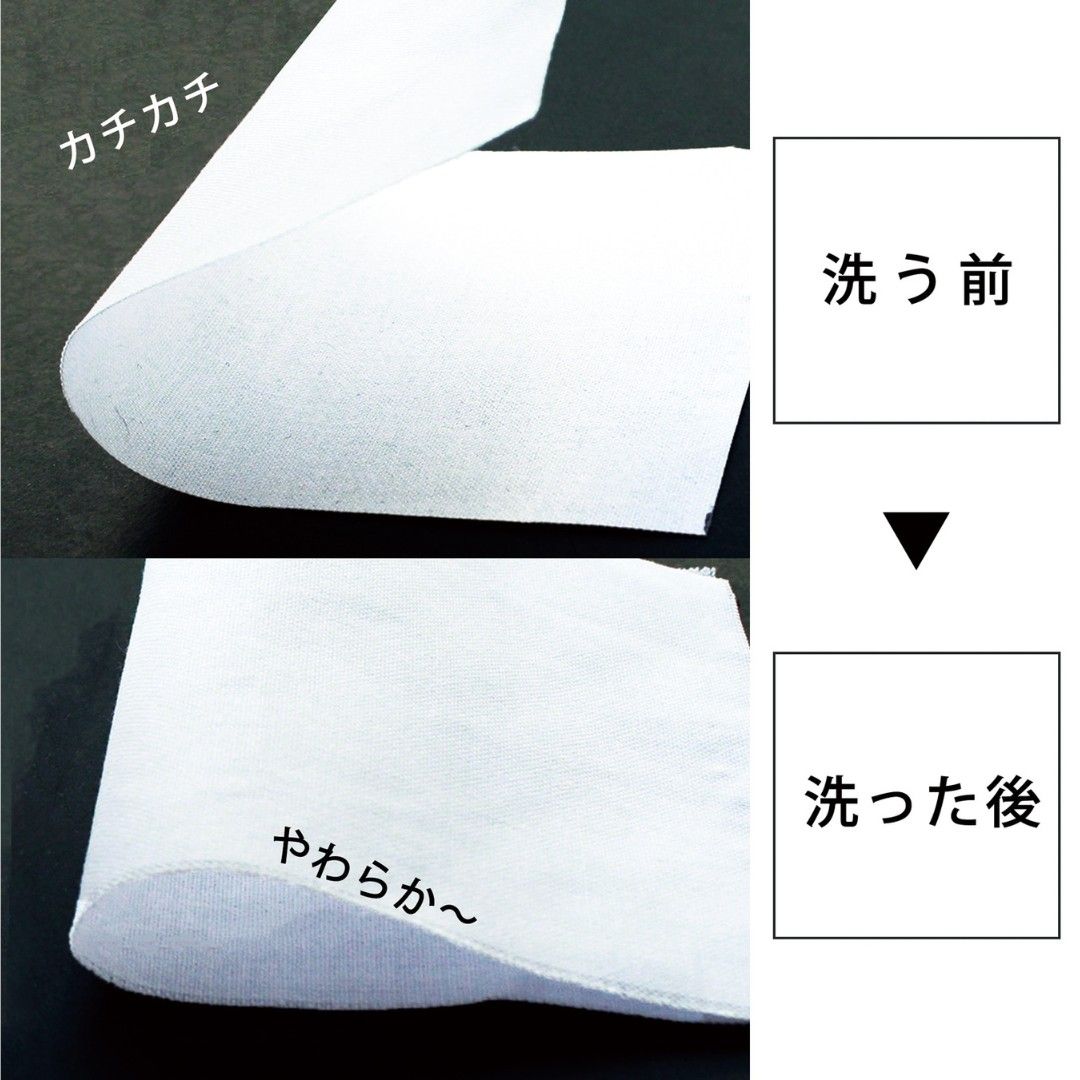 2袋　衣類　衿 袖　水溶性 接着芯地 1m 白　90×50cm 洋裁　綿ポリ　接着芯　布タイプ　織物接着芯