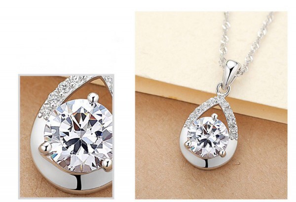 [ re-arrival!! limited time free shipping!!!! limitated production ] stamp / diamond CZ Drop pave pendant 