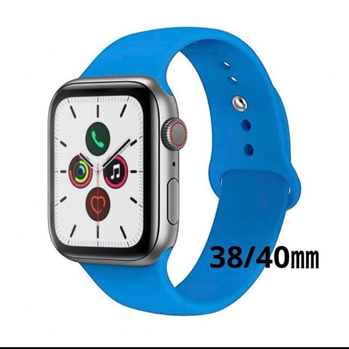 Apple Watch  バンド　腕時計 40mm 38mm バンド シリコン製柔らかい ウォッチバンド コンパチブル　ブルー