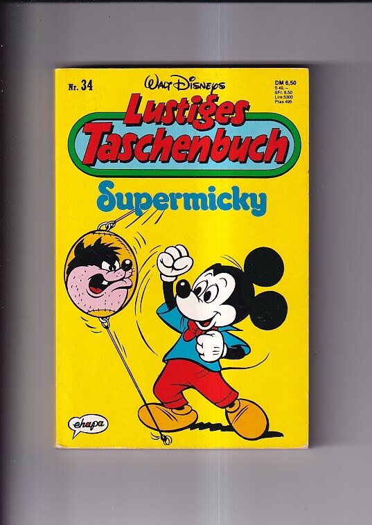 (ドイツ語)オールカラーコミック・ミッキーマウス　ウォルト・ディズニーゆかいなポケットブック　EHAPA VERLAG GMBH 1991年B6判254P_画像1