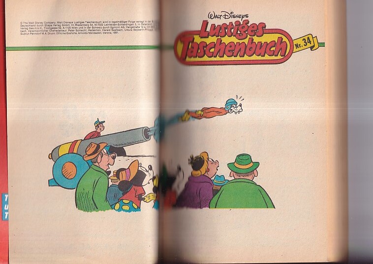 (ドイツ語)オールカラーコミック・ミッキーマウス　ウォルト・ディズニーゆかいなポケットブック　EHAPA VERLAG GMBH 1991年B6判254P_画像3