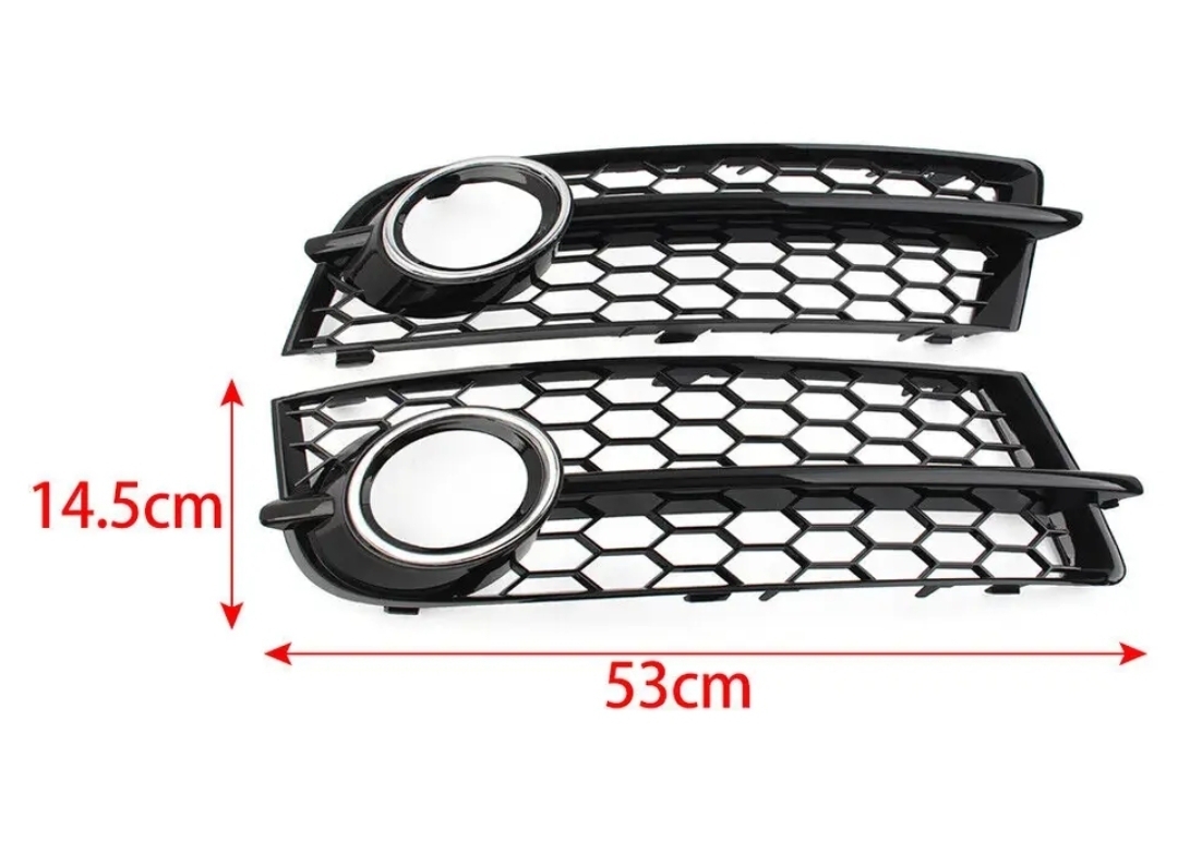 ②アウディTT8J 標準2006-2014用 フロントバンパー フォグランプ グリルカバー 六角形ハニカムカバー 純正互換 汎用品 Audi_画像3