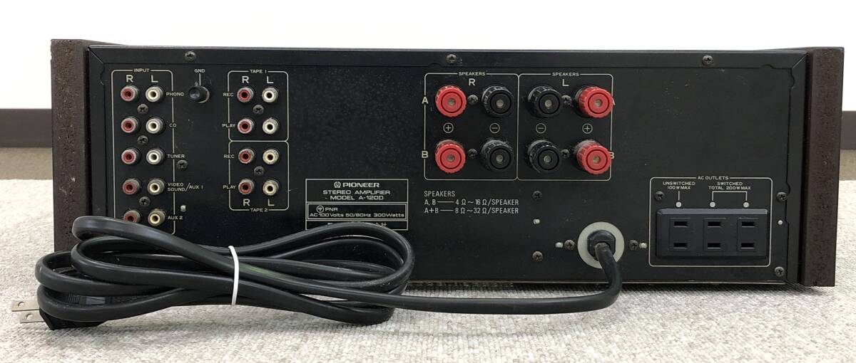 1 jpy start Pioneer Pioneer A-120D pre-main amplifier electrification verification settled present condition goods junk audio equipment sound equipment 