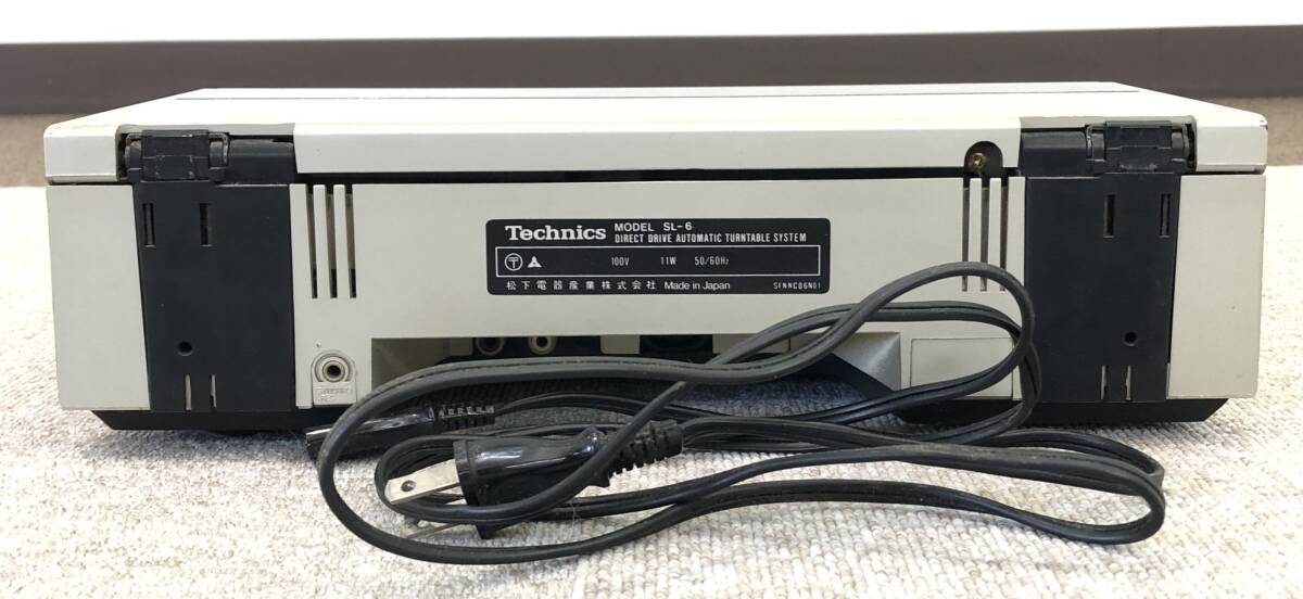 Technics テクニクス SL-6 ターンテーブル レコードプレーヤー 通電確認済 現状品 ジャンク品 オーディオ機器 音響機器の画像6