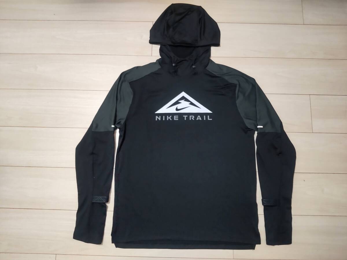 ★新品　ナイキ　NIKE　長袖ランニングシャツ　★ナイキトレイル　NIKE TRAIL　★ストレッチ★サムホール付　ミットにも　★反射素材　★L