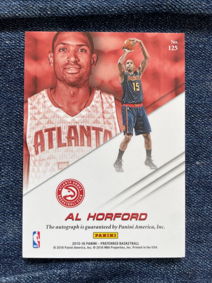 PANINI★2015-16 PREFERRED BASKETBALL★Al Horford★直書きオートカード★Auto /60の画像2